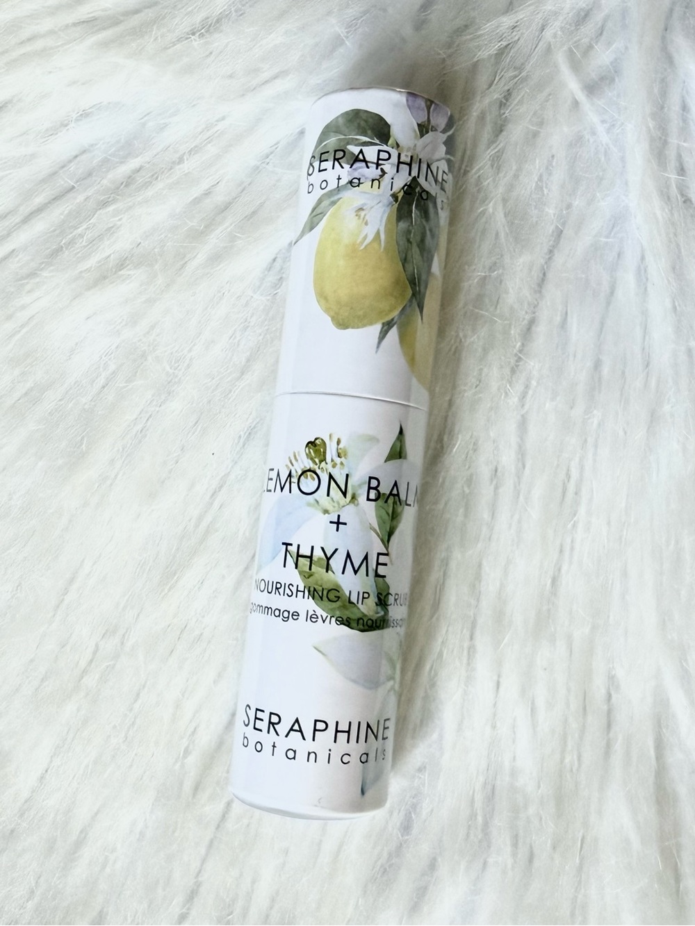 Seraphine Lemon Balm + Thyme Nourishing Lip Scrub Vegan Cruelty Free NEW